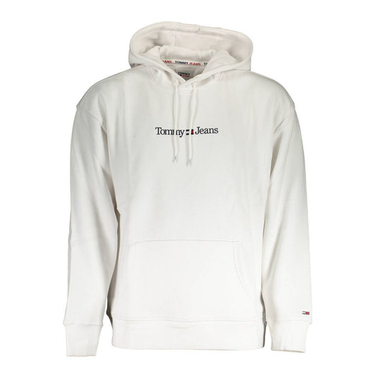 Hooded Sweatshirt Sweater by Tommy Hilfiger for men in cotton white showcases a discreet silhouette, finished with a discreet hooded neckline and for a discreet look.