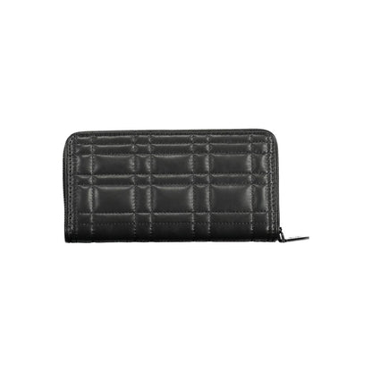 Wallet by Calvin Klein for women in polyester black features a streamlined silhouette, showcasing the streamlined Polyester Wallet design with sophisticated rfid-protection coin-purse for a premium look.