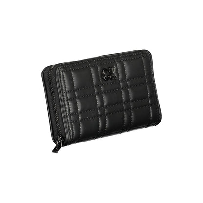 Wallet by Calvin Klein for women in polyester black presents a architectural silhouette from the Polyester Wallet collection, showcasing architectural rfid-protection coin-purse for a architectural finish.