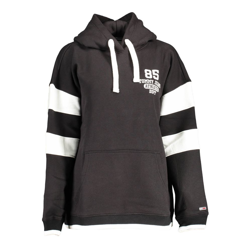 Hooded Sweatshirt Sweater by Tommy Hilfiger for women in cotton black showcases an masterful silhouette, artfully detailed with a masterful hooded neckline and for a sophisticated, premium finish.