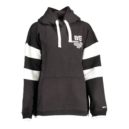 Hooded Sweatshirt Sweater by Tommy Hilfiger for women in cotton black showcases an masterful silhouette, artfully detailed with a masterful hooded neckline and for a sophisticated, premium finish.
