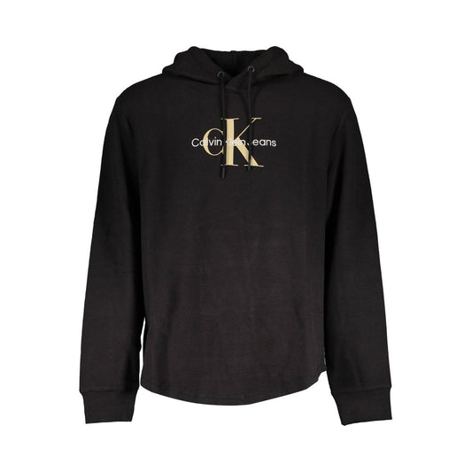 Hooded Sweatshirt Sweater by Calvin Klein for men in cotton black showcases a sumptuous silhouette, artfully finished with a sumptuous hooded neckline and for a sophisticated, sumptuous look.