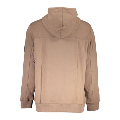 This Hooded Sweatshirt Sweater by Calvin Klein for men in cotton brown presents a understated silhouette, featuring a sophisticated hooded neckline and for a understated finish.