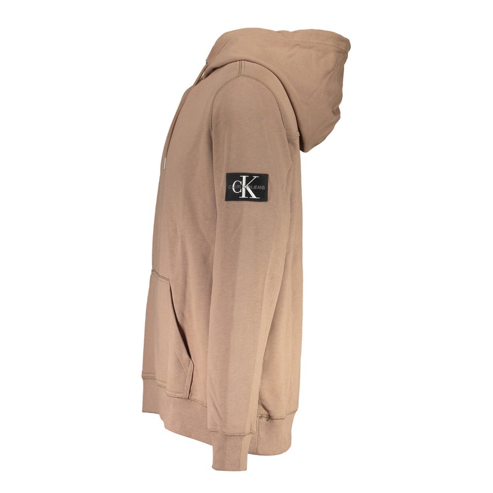 Hooded Sweatshirt Sweater by Calvin Klein for men in cotton brown showcases an masterful silhouette, artfully detailed with a masterful hooded neckline and for a sophisticated, premium finish.