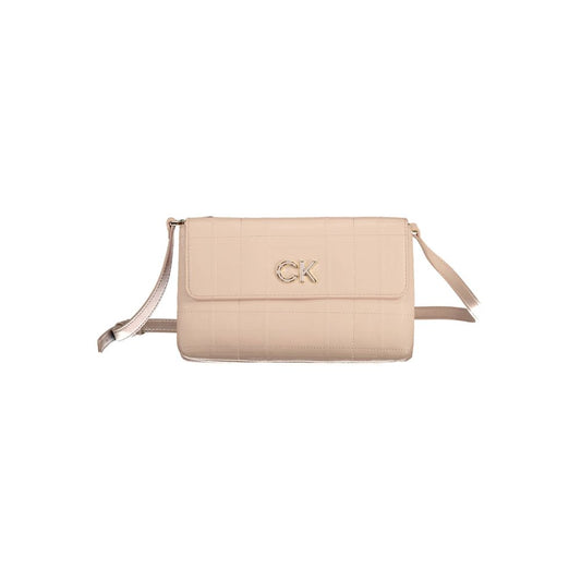 Small Crossbody Handbag by Calvin Klein for women in polyester faux leather pink presents a ornamental silhouette, showcasing a secure zipper & magnetic, ample built-in-compartments & internal-pockets, and versatile crossbody-strap & adjustable-strap for a ornamental finish.