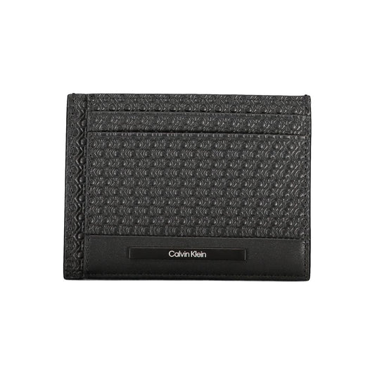 Cardholder Wallet by Calvin Klein for men in leather black showcases a refined silhouette, artfully capturing the essence of the refined Leather Cardholder Wallet design with functional card-organization.