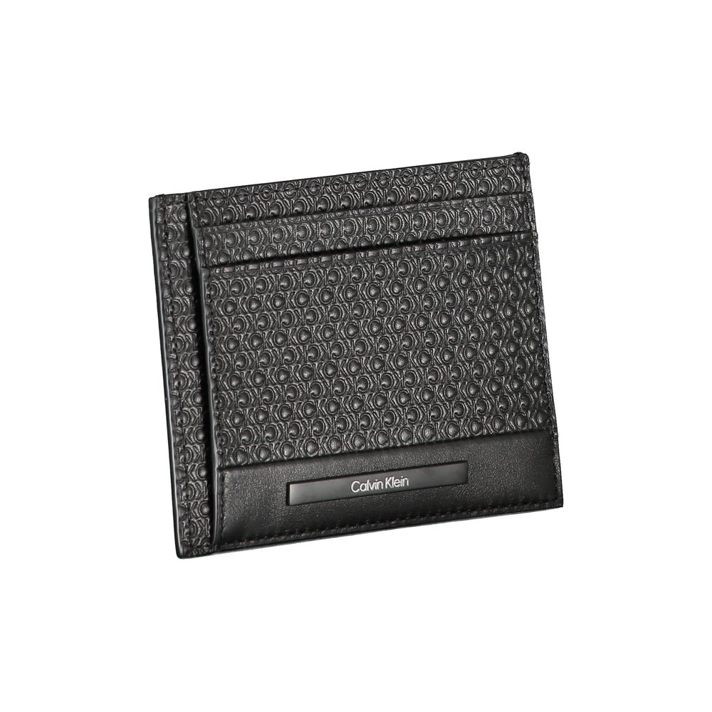 Cardholder Wallet by Calvin Klein for men in leather black showcases a refined silhouette, artfully detailed with the signature style of the Leather Cardholder Wallet and functional card-organization.