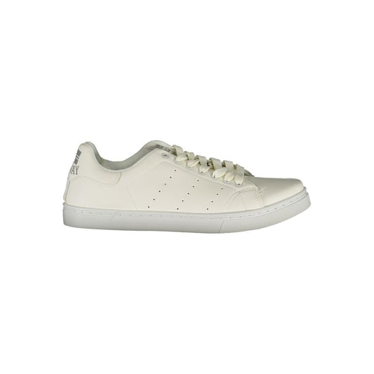 Sneakers by Norway 1963 for men in polyester white & print presents a sumptuous silhouette, artfully capturing the essence of the Men's Fashion Polyester Sneakers with its sumptuous fashion style design.