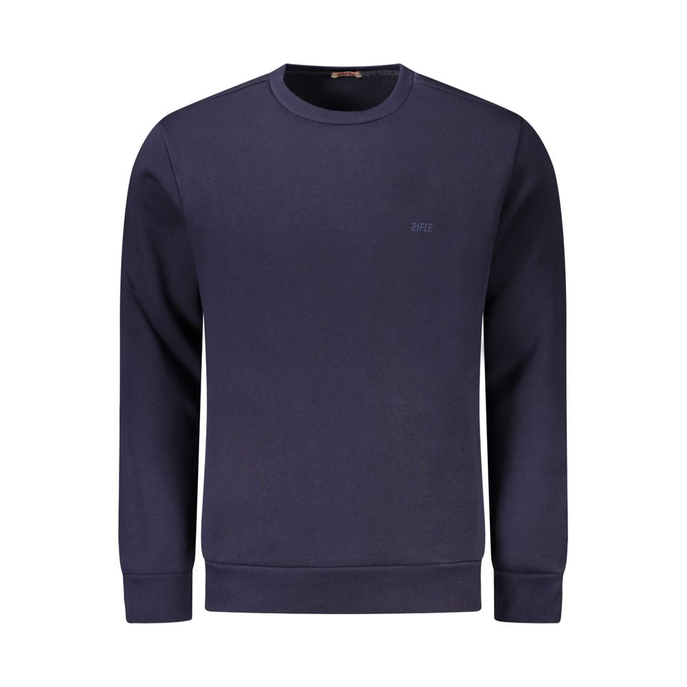 Sweatshirt by Rifle for men in cotton polyester blue presents a smart casual silhouette, featuring a smart casual crew neckline and long-sleeve for a sophisticated look.