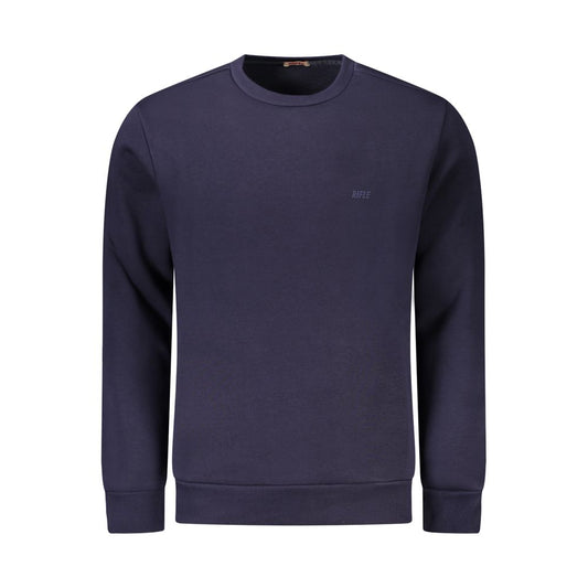 Sweatshirt by Rifle for men in cotton polyester blue presents a smart casual silhouette, featuring a smart casual crew neckline and long-sleeve for a sophisticated look.