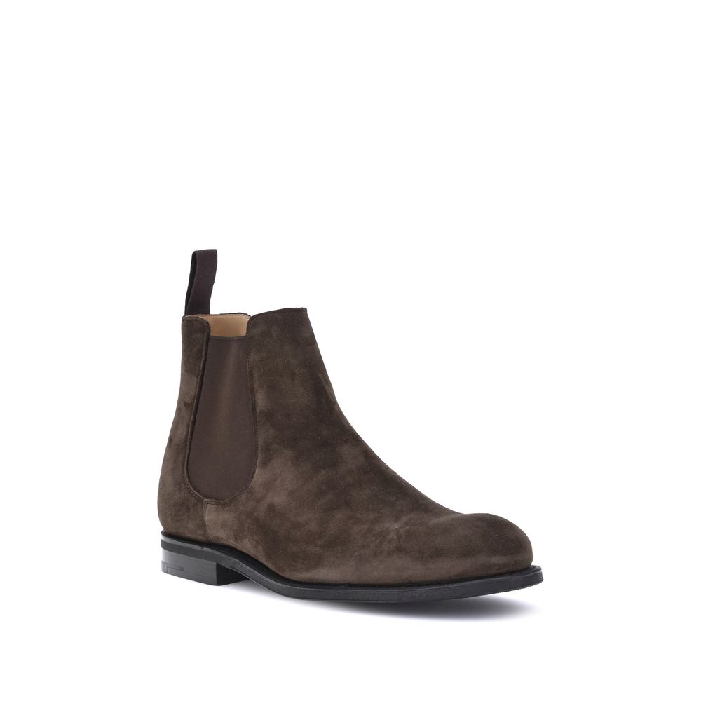 Ankle Chelsea Riding Boots by Church's for men in bos taurus calf suede leather brown features an aerodynamic silhouette from the Men's Bos Taurus Calf Suede Leather Ankle Chelsea Riding Boots collection, showcasing a aerodynamic and refined for an aerodynamic look.