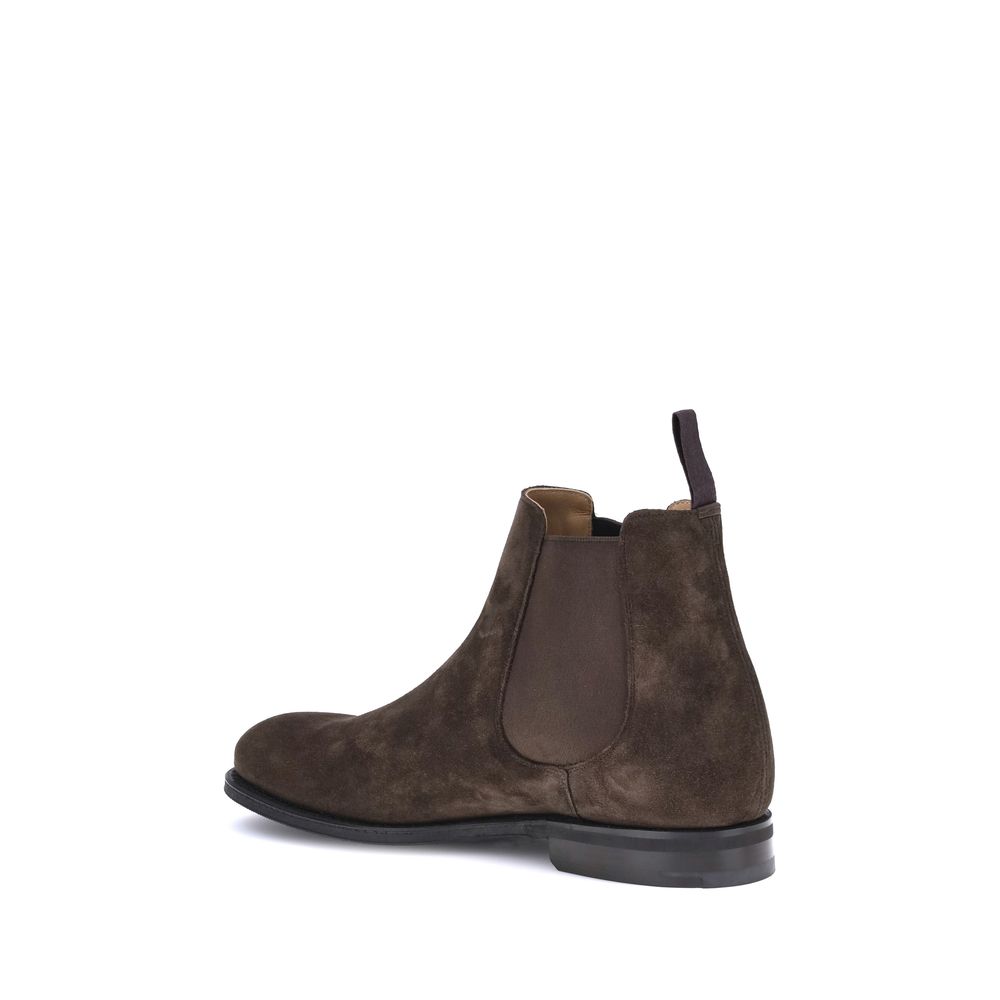Ankle Chelsea Riding Boots by Church's for men in bos taurus calf suede leather brown showcases a ergonomic silhouette from the Men's Bos Taurus Calf Suede Leather Ankle Chelsea Riding Boots collection, featuring a ergonomic and a ergonomic .