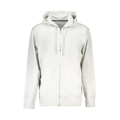 Hooded Sweatshirt Hoodie by Calvin Klein for men in cotton gray & print features a authentic silhouette, showcasing a sophisticated hooded neckline and authentic detail for a refined finish.