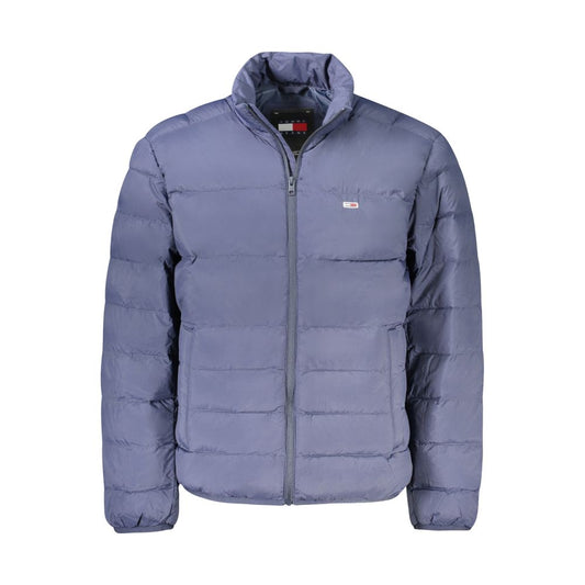 Overcoat by Tommy Hilfiger for men in nylon blue features a cosy chic silhouette, artfully detailed with a sophisticated and premium pockets for a cosy chic finish.