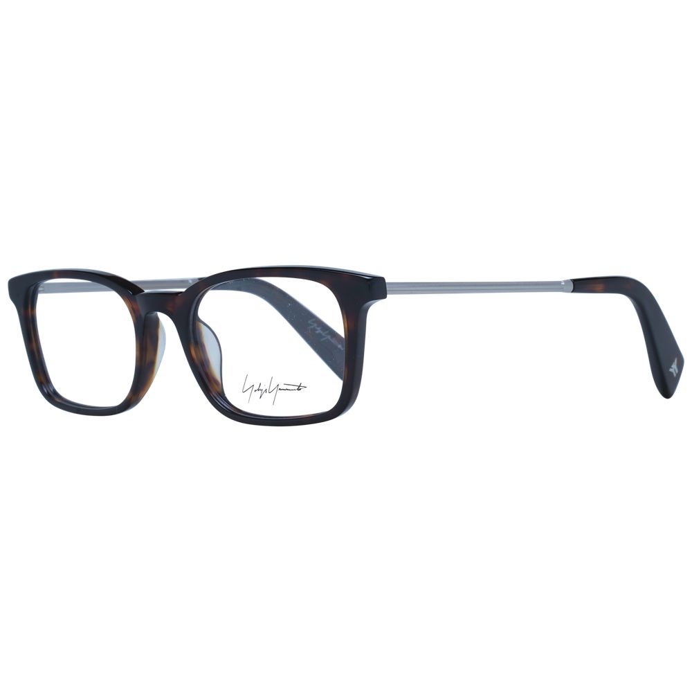 Eyeglasses Frames by Yohji Yamamoto for unisex in acetate brown showcases a refined full-frame frame design with a refined brown coloured frame finish for a refined and sophisticated look.
