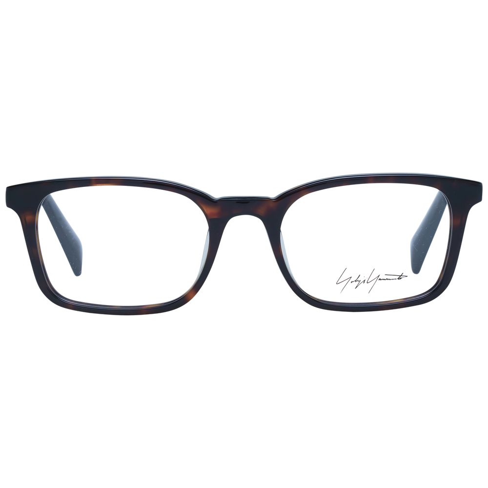 Eyeglasses Frames by Yohji Yamamoto for unisex in acetate and brown showcases a refined silhouette, detailed with a brown coloured frame finish and a sophisticated full-frame frame design.