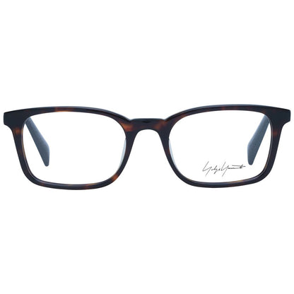 Eyeglasses Frames by Yohji Yamamoto for unisex in acetate and brown showcases a refined silhouette, detailed with a brown coloured frame finish and a sophisticated full-frame frame design.