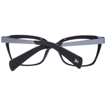 Eyeglasses Frames by Yohji Yamamoto for unisex in acetate brown features an refined silhouette, showcasing the refined brown coloured frame and sophisticated full-frame frame design.