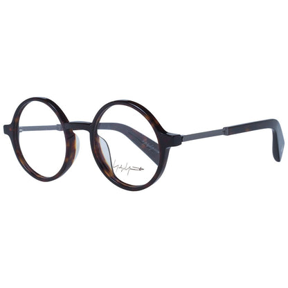 Eyeglasses Frames by Yohji Yamamoto for unisex in acetate brown showcases a refined full-frame frame design with a refined brown coloured frame finish for a refined and sophisticated look.