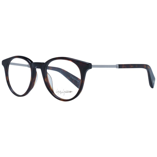 Eyeglasses Frames by Yohji Yamamoto for unisex in acetate brown features a refined silhouette, showcasing a refined brown coloured frame and full-frame frame design for a sophisticated, premium look.