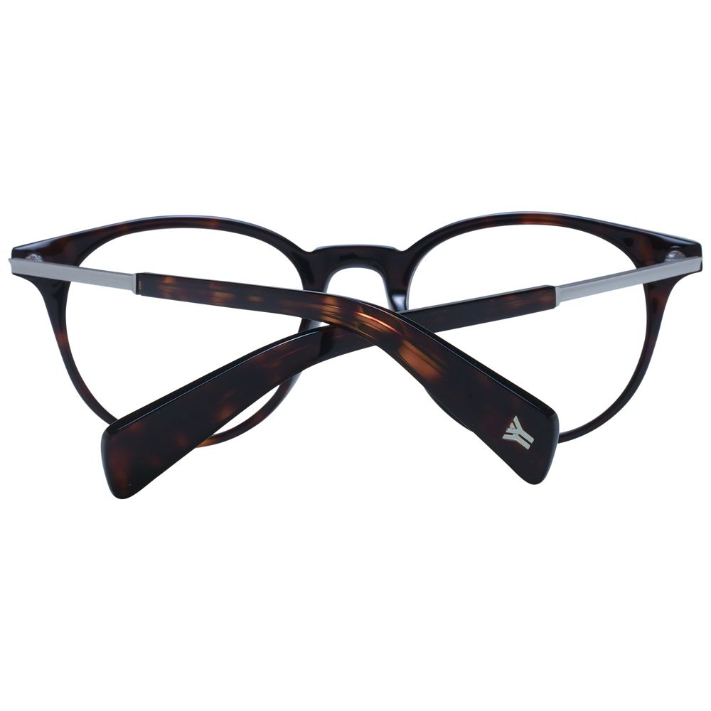 Eyeglasses Frames by Yohji Yamamoto for unisex in acetate brown features an refined silhouette, showcasing the refined brown coloured frame and sophisticated full-frame frame design.