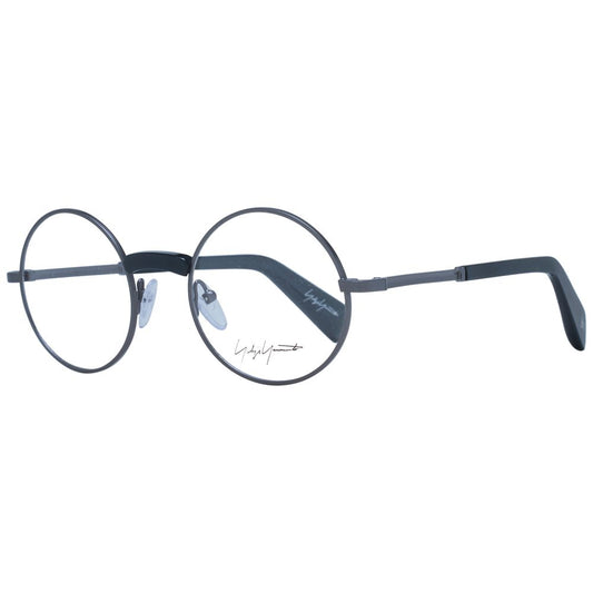 Eyeglasses Frames by Yohji Yamamoto for unisex in monel gray features an refined silhouette, showcasing the refined gray coloured frame and sophisticated full-frame frame design.