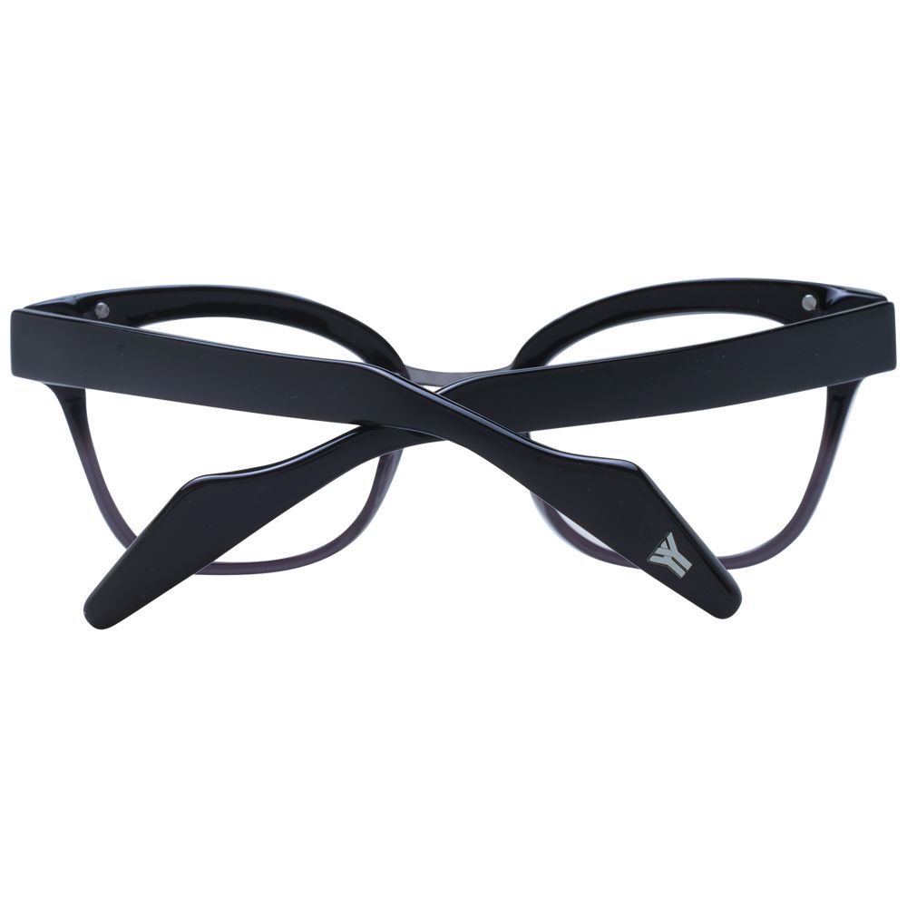 Eyeglasses Frames by Yohji Yamamoto for unisex in acetate black showcases a refined full-frame frame design with a refined black coloured frame finish for a refined and sophisticated look.