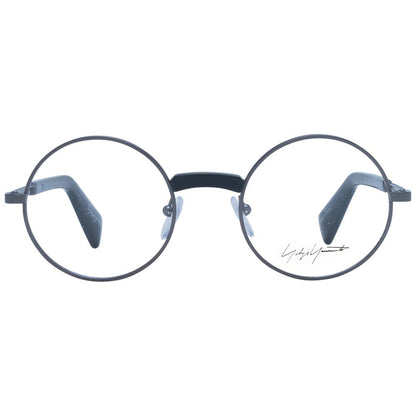 Eyeglasses Frames by Yohji Yamamoto for unisex in monel gray features a refined silhouette, showcasing a refined gray coloured frame and full-frame frame design for a sophisticated, premium look.