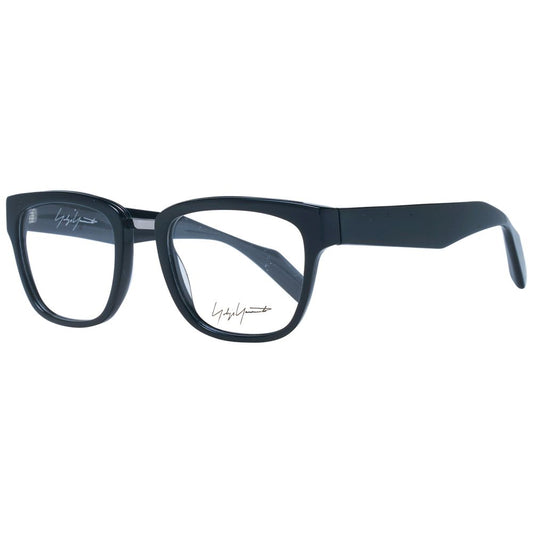 Eyeglasses Frames by Yohji Yamamoto for unisex in black features an refined silhouette, showcasing a sophisticated black coloured frame and refined full-frame frame design for a refined look.