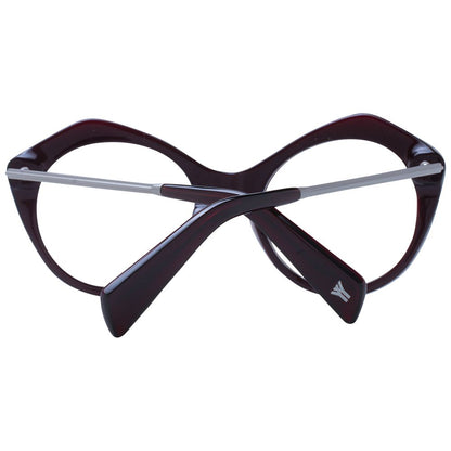Eyeglasses Frames by Yohji Yamamoto for unisex in and burgundy showcases an refined full-frame frame design featuring a sophisticated burgundy coloured frame for an refined and refined aesthetic.