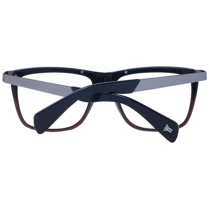 Eyeglasses Frames by Yohji Yamamoto for unisex in acetate blue features an refined silhouette, showcasing a sophisticated blue coloured frame and refined full-frame frame design for a refined look.