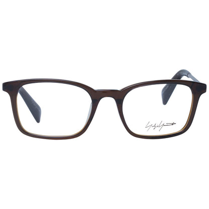 Eyeglasses Frames by Yohji Yamamoto for unisex in acetate and brown showcases an refined full-frame frame design featuring a sophisticated brown coloured frame for an refined and refined aesthetic.