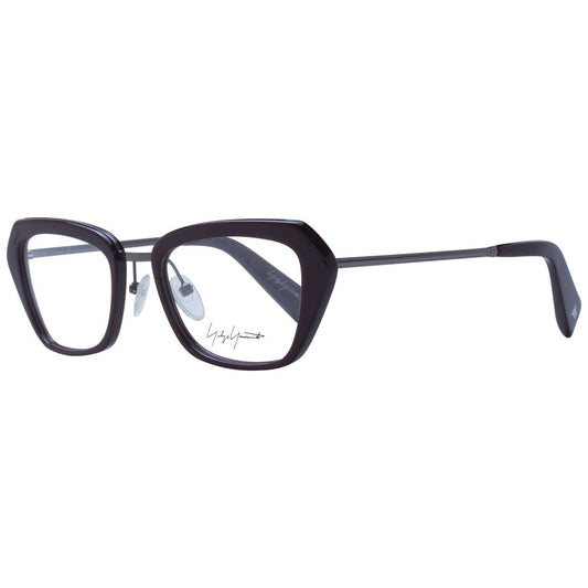 Eyeglasses Frames by Yohji Yamamoto for unisex in metal and burgundy showcases a refined silhouette, detailed with a burgundy coloured frame finish and a sophisticated full-frame frame design.