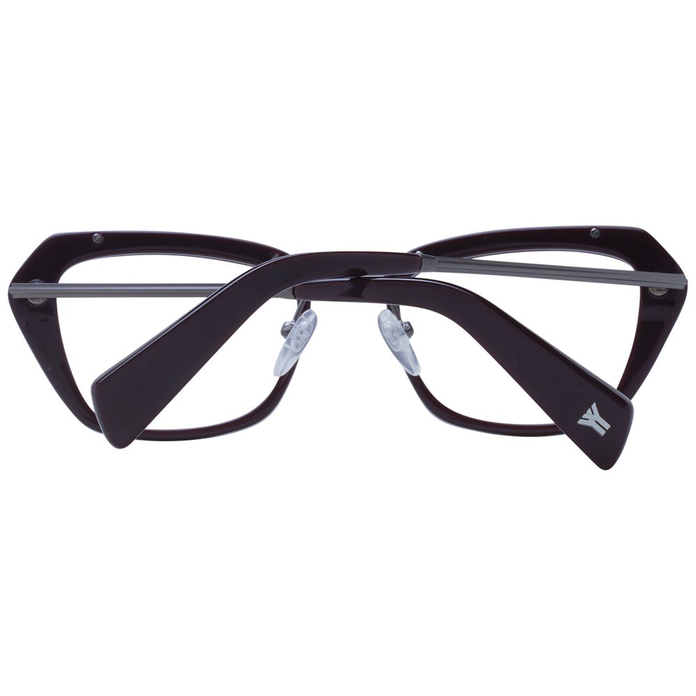 Eyeglasses Frames by Yohji Yamamoto for unisex in metal burgundy showcases a refined full-frame frame design with a refined burgundy coloured frame finish for a refined and sophisticated look.