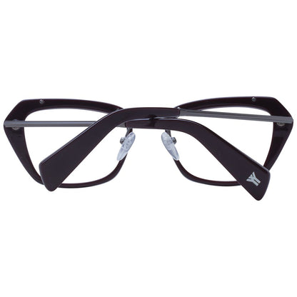 Eyeglasses Frames by Yohji Yamamoto for unisex in metal burgundy showcases a refined full-frame frame design with a refined burgundy coloured frame finish for a refined and sophisticated look.
