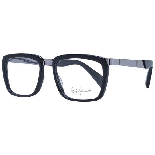Eyeglasses Frames by Yohji Yamamoto for unisex in acetate black features an refined silhouette, showcasing the refined black coloured frame and sophisticated full-frame frame design.