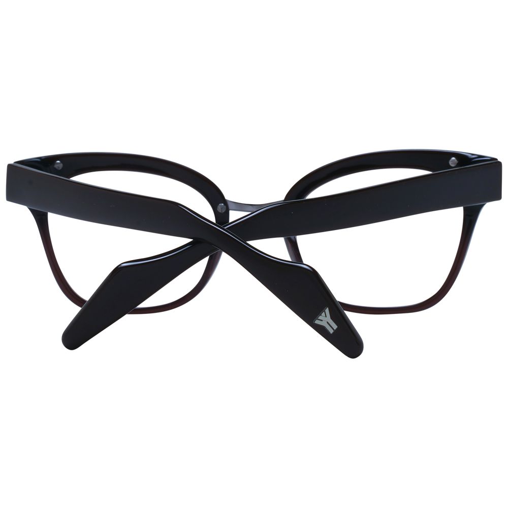 Eyeglasses Frames by Yohji Yamamoto for unisex in acetate brown showcases a refined full-frame frame design with a refined brown coloured frame finish for a refined and sophisticated look.