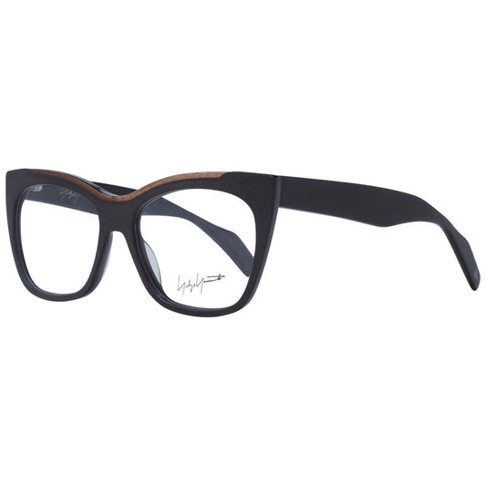 Eyeglasses Frames by Yohji Yamamoto for unisex in acetate and brown showcases a refined silhouette, detailed with a brown coloured frame finish and a sophisticated full-frame frame design.