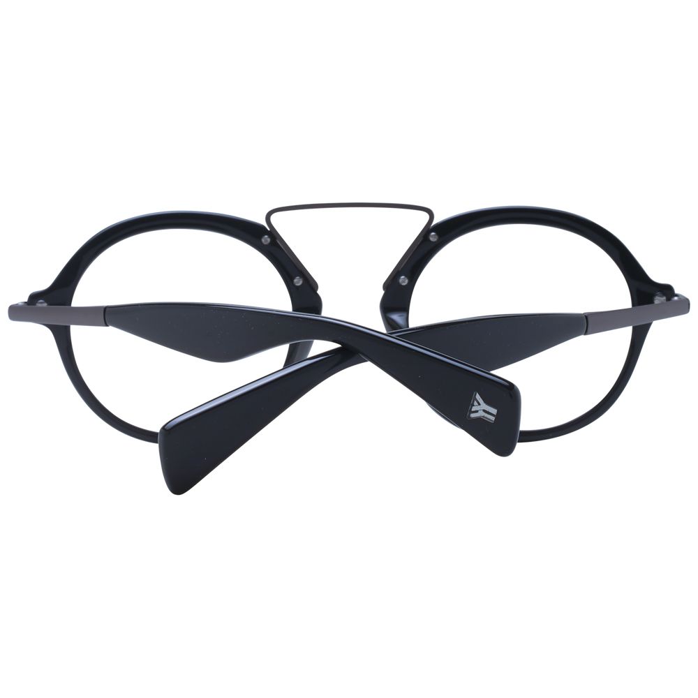 Eyeglasses Frames by Yohji Yamamoto for unisex in gray features an refined silhouette, showcasing a sophisticated gray coloured frame and refined full-frame frame design for a refined look.