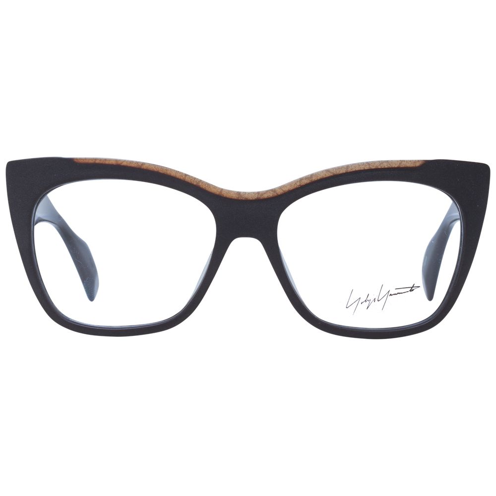 Eyeglasses Frames by Yohji Yamamoto for unisex in acetate brown features a refined silhouette, showcasing a refined brown coloured frame and full-frame frame design for a sophisticated, premium look.
