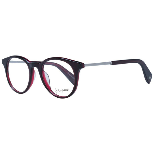 Eyeglasses Frames by Yohji Yamamoto for unisex in acetate and red showcases a refined silhouette, detailed with a red coloured frame finish and a sophisticated full-frame frame design.