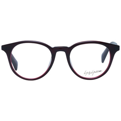 Eyeglasses Frames by Yohji Yamamoto for unisex in acetate red showcases a refined full-frame frame design with a refined red coloured frame finish for a refined and sophisticated look.