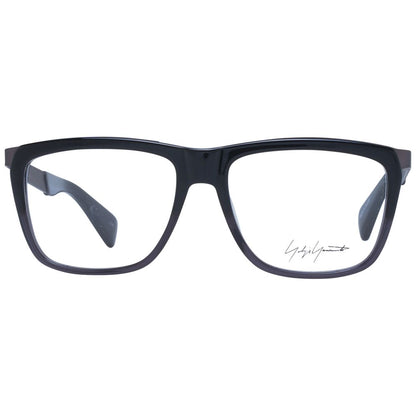 Eyeglasses Frames by Yohji Yamamoto for unisex in acetate black features a refined silhouette, showcasing a refined black coloured frame and full-frame frame design for a sophisticated, premium look.