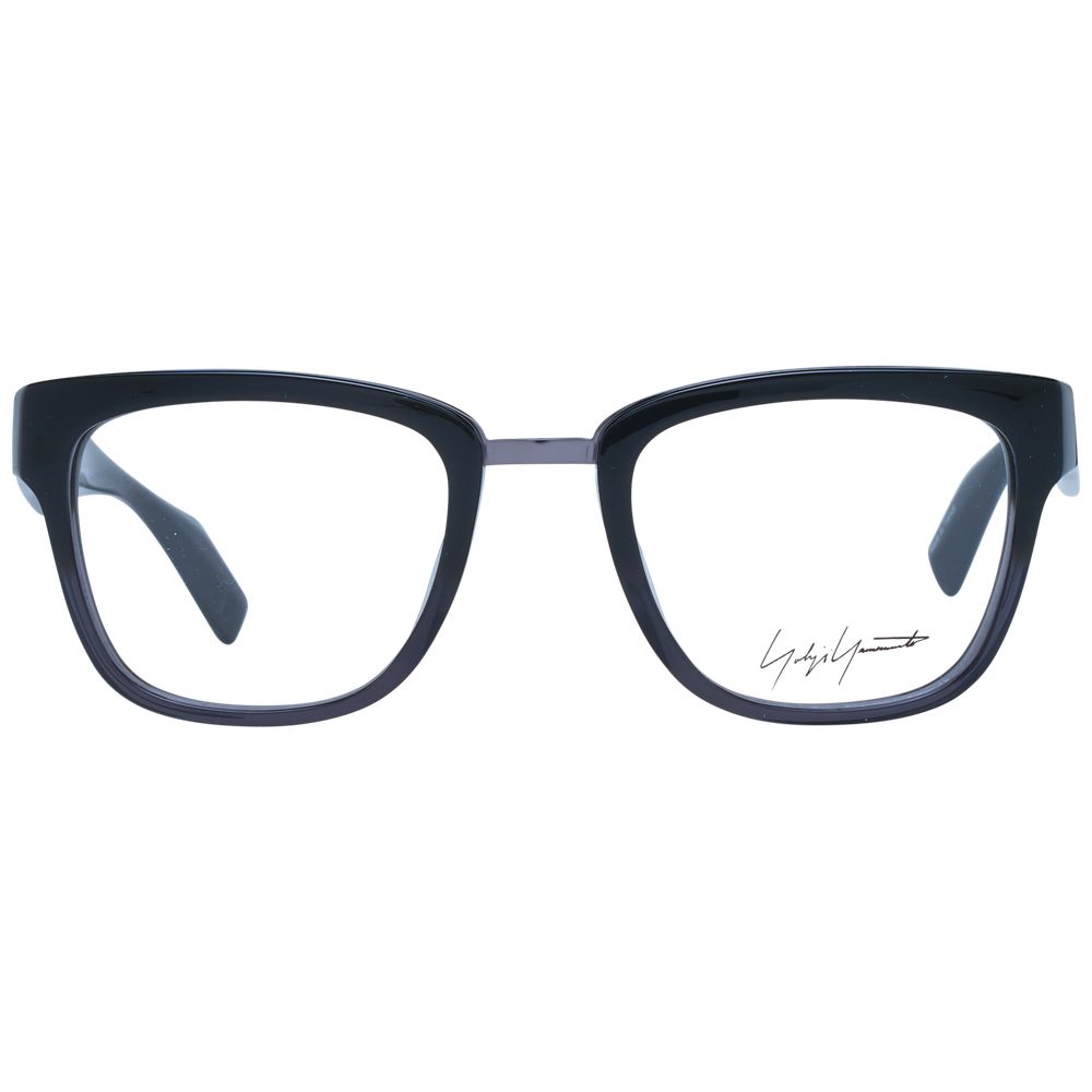 Eyeglasses Frames by Yohji Yamamoto for unisex in acetate gray features an refined silhouette, showcasing a sophisticated gray coloured frame and refined full-frame frame design for a refined look.