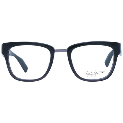 Eyeglasses Frames by Yohji Yamamoto for unisex in acetate gray features an refined silhouette, showcasing a sophisticated gray coloured frame and refined full-frame frame design for a refined look.