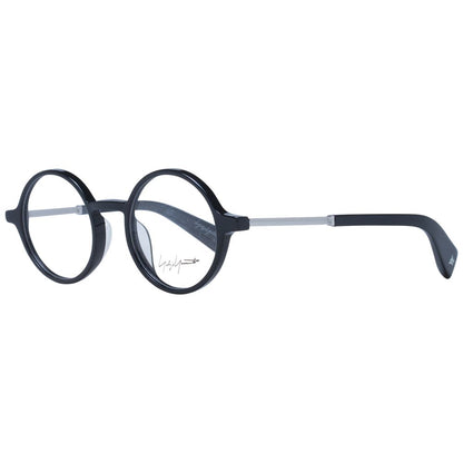 Eyeglasses Frames by Yohji Yamamoto for unisex in acetate and black showcases a refined silhouette, detailed with a black coloured frame finish and a sophisticated full-frame frame design.