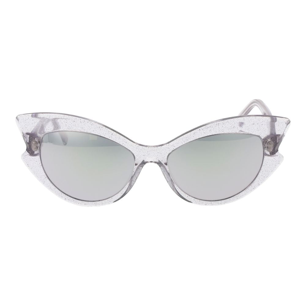 Sunglasses by Andy Wolf for unisex in acetate purple features a sumptuous silhouette, showcasing a sumptuous full-rim cat-eye frame design in purple coloured frame with high-performance mirrored category-3-dark-tint lens.