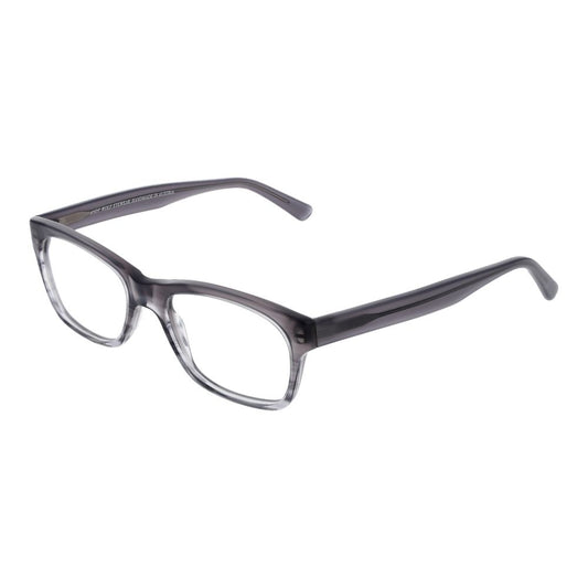 Eyeglasses Frames by Andy Wolf for unisex in acetate gray showcases a reflective silhouette, artfully incorporating a sophisticated gray coloured frame with a distinct full-frame frame design.