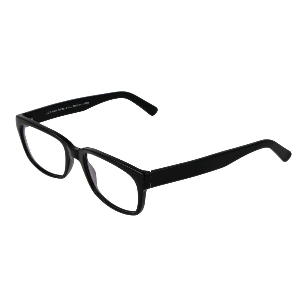 Eyeglasses Frames by Andy Wolf for unisex in acetate black features an refined silhouette, showcasing the refined black coloured frame and sophisticated full-frame frame design.