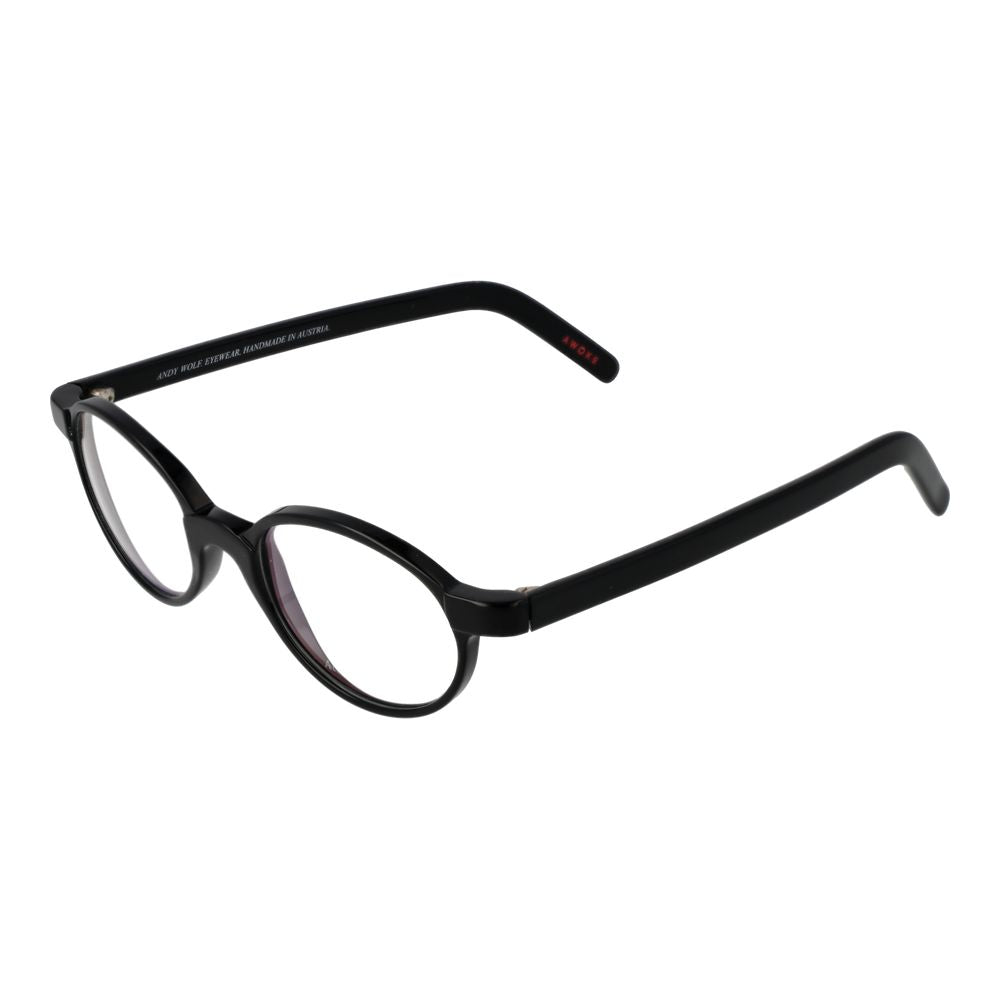 Eyeglasses Frames by Andy Wolf for unisex in acetate and black showcases an refined full-frame frame design featuring a sophisticated black coloured frame for an refined and refined aesthetic.